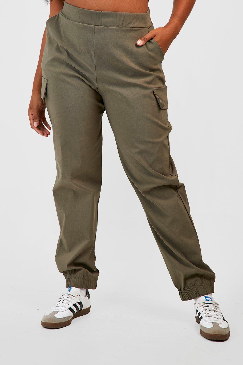 Women's Plus Super Stretch Fitted Cargo Trousers