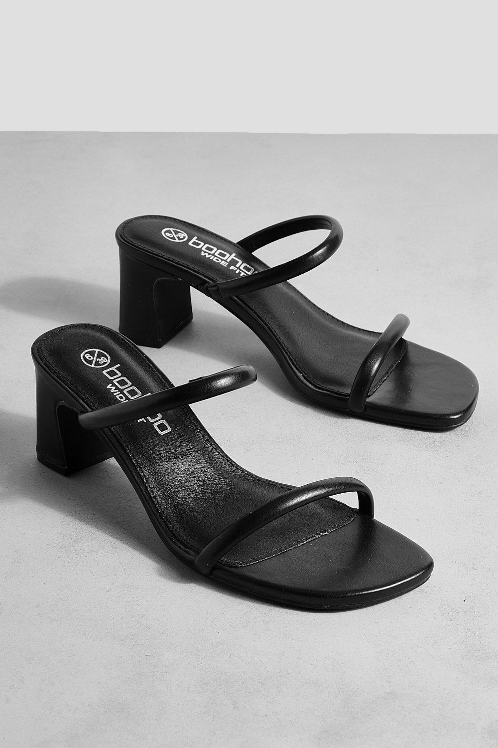 Wide Fit Double Strap Mule boohoo