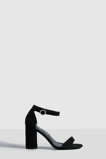 Rounded Heel 2 Part Barely There Heels black