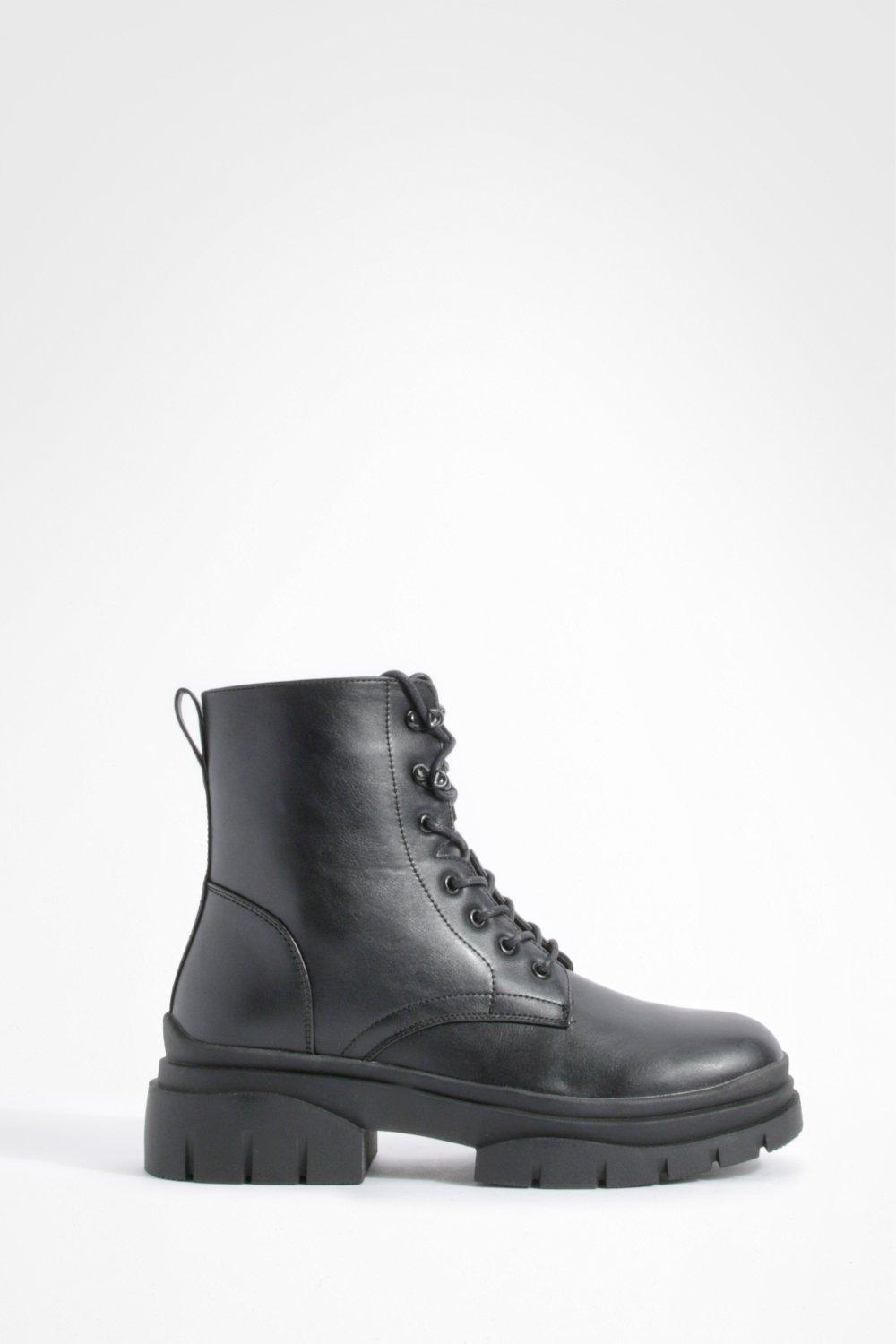 Boohoo lace shop up hiker boots