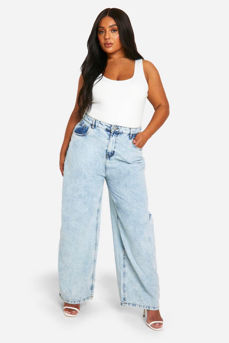 Jeans dritti Plus Size Basic, Vintage blue