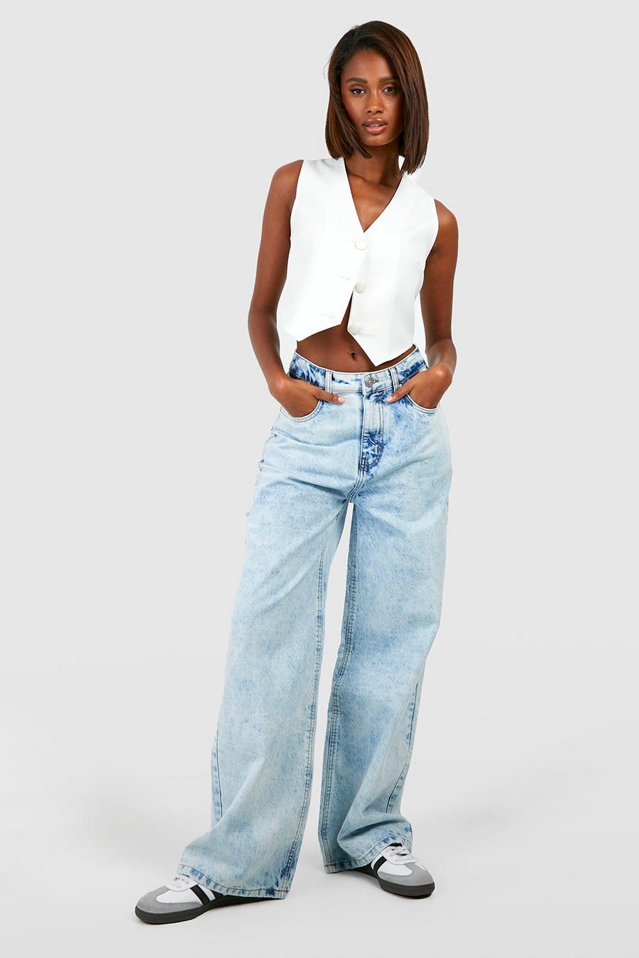 Basic Jeans mit geradem Bein, Vintage blue image number 1