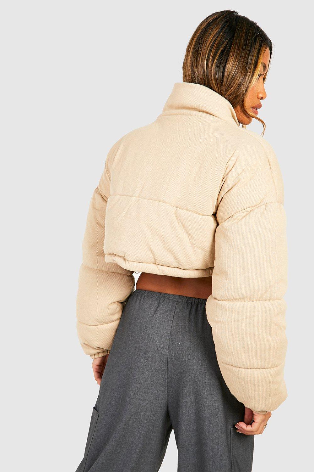 Cropped puffer best sale jacket boohoo