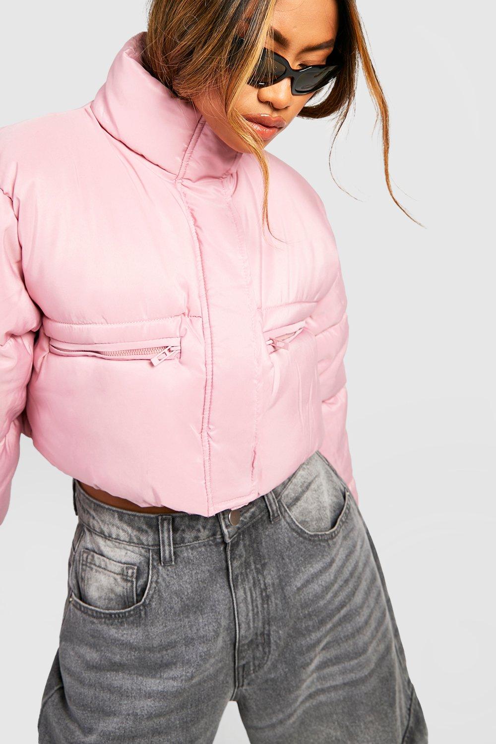 boohoo Funnel Neck Puffer Jacket