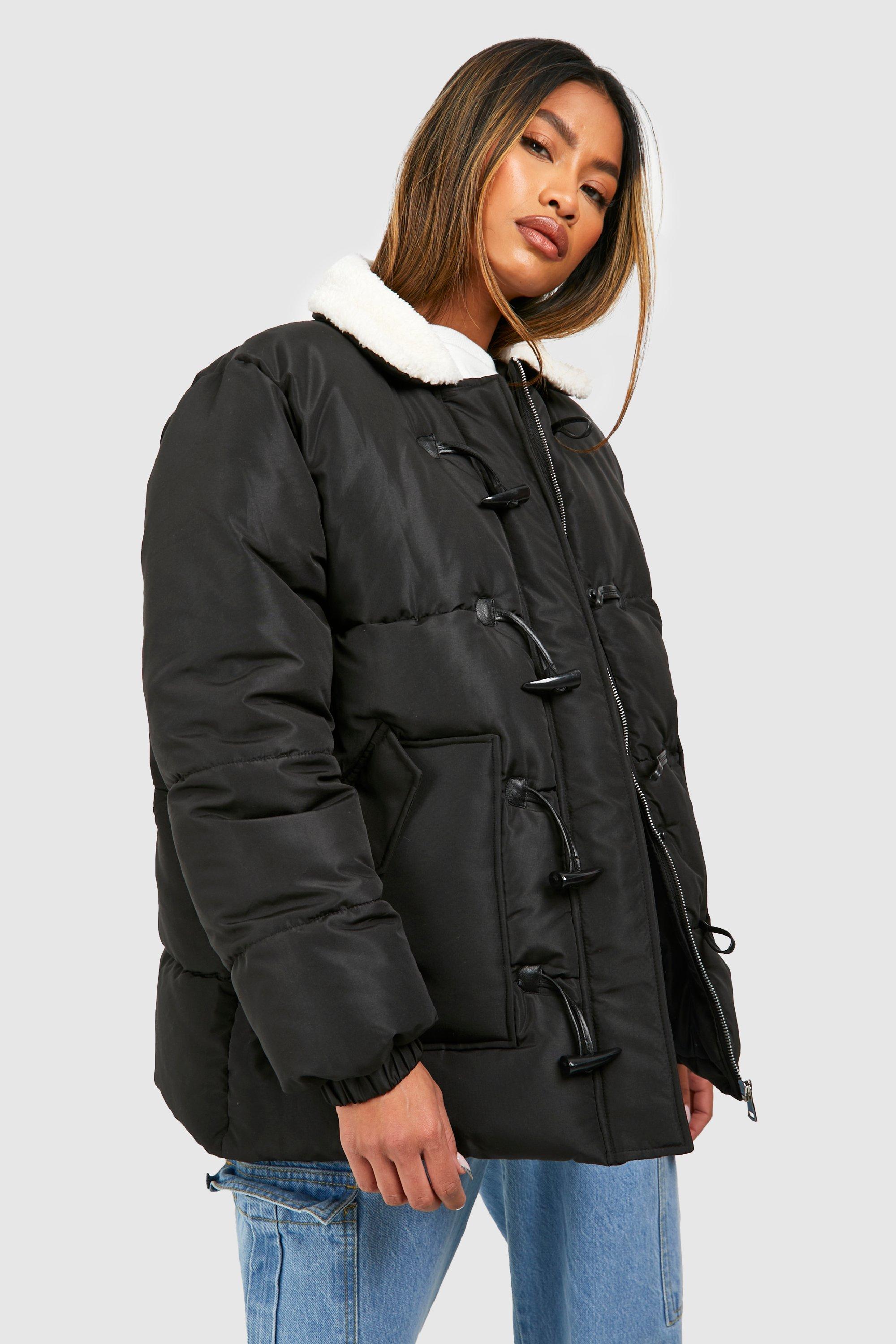 Borg Collar Puffer Jacket