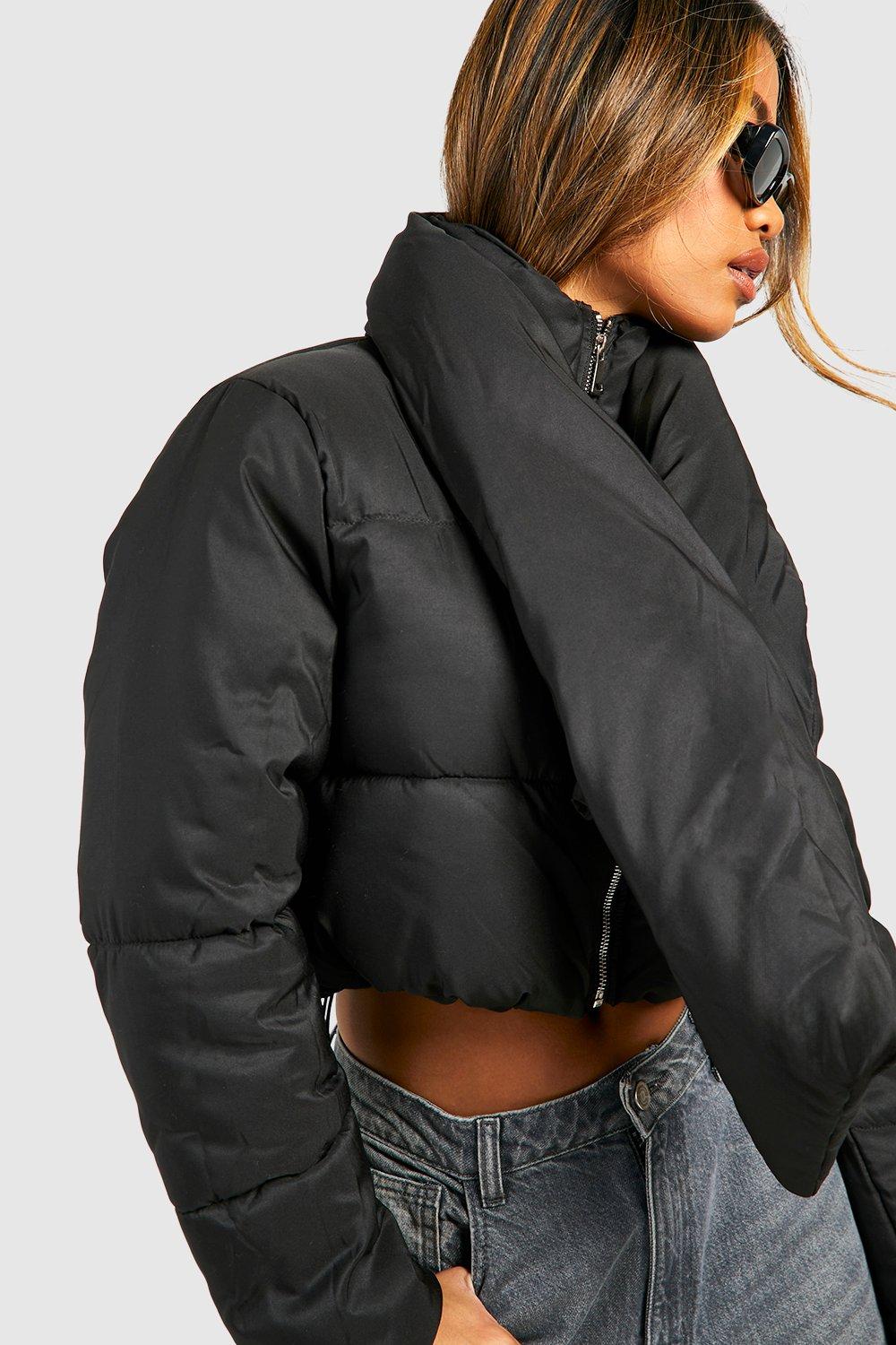 Boohoo best sale black puffer