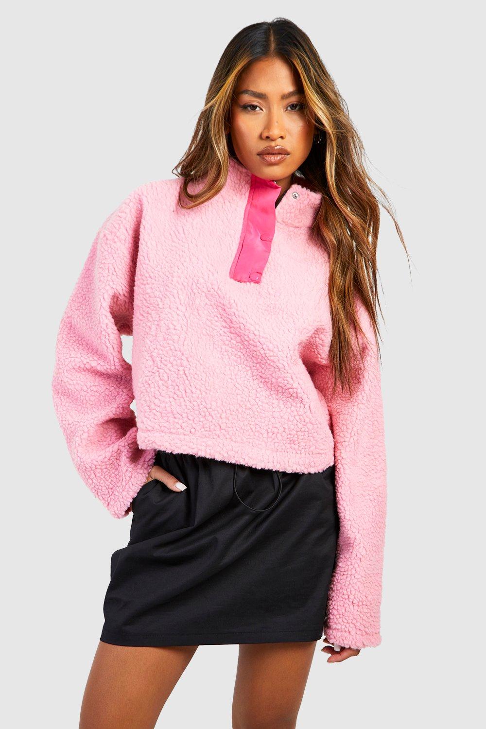 Pink teddy sweater sale