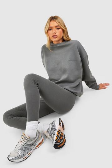 Oversized Sweatshirt And Legging Tracksuit charcoal