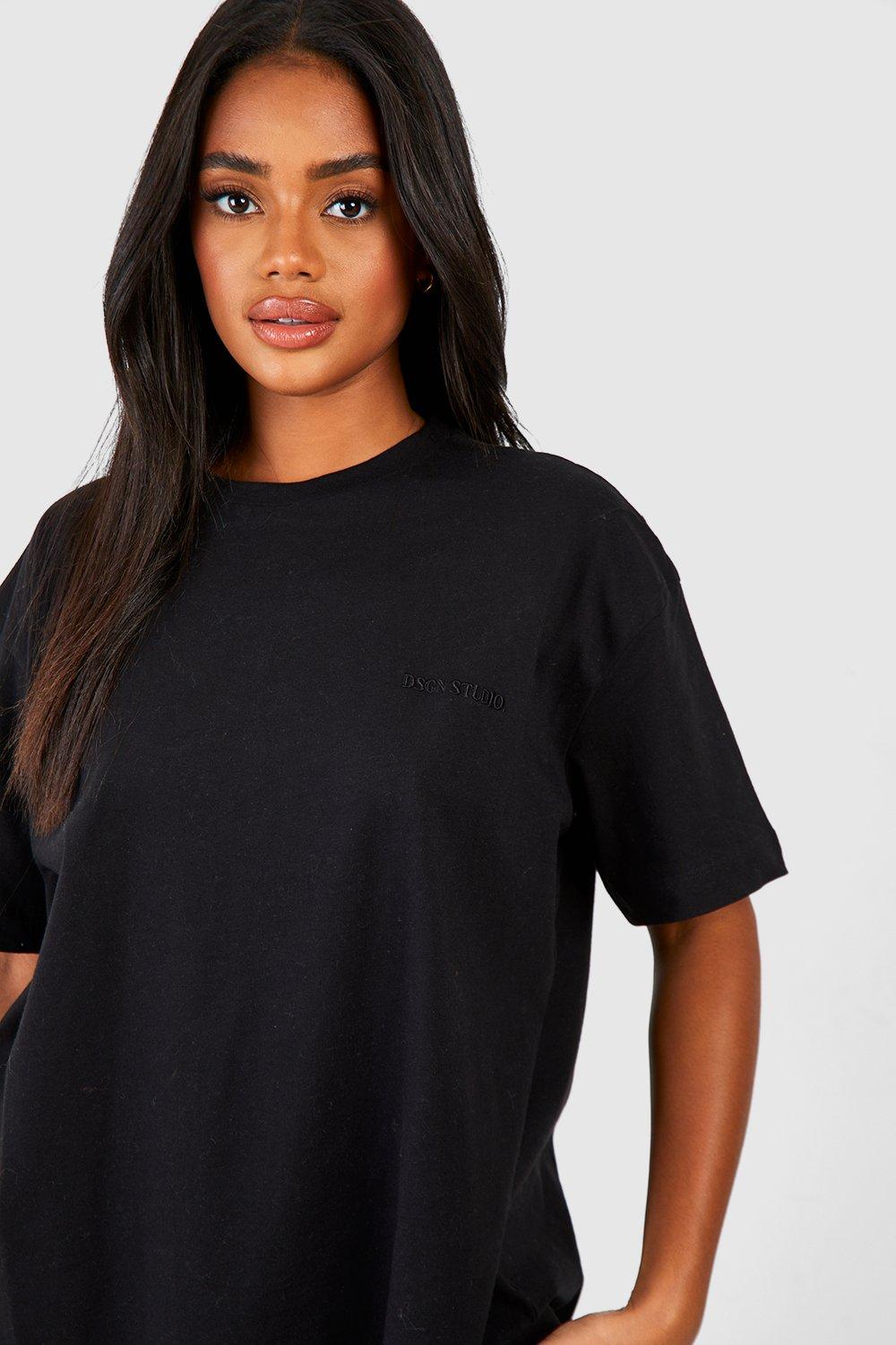 Women Full Length Solid T-Shirt Set With Leggings Black Small Black Small 