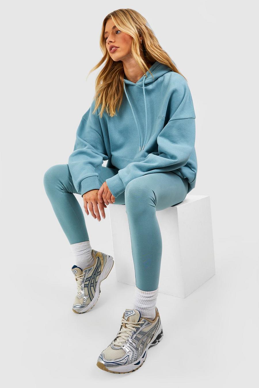 Blue Dsgn Studio Oversized Hoodie And Legging Tracksuit