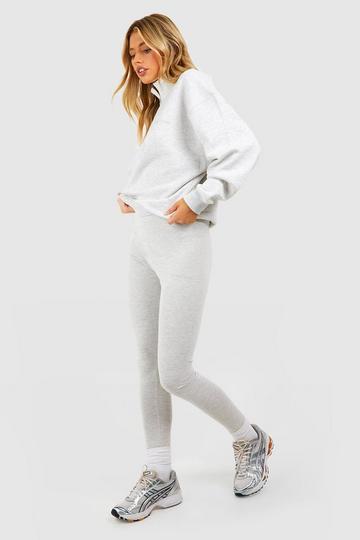 DSGN Studio Half Zip Sweatshirt And Legging Set ash grey