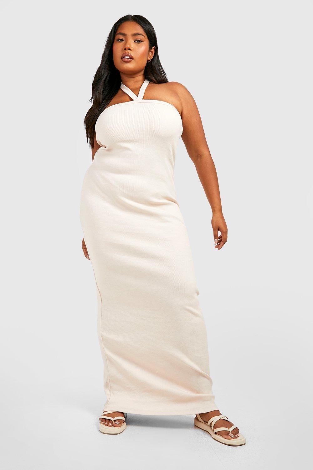 Fashion nova white plus size clearance dress