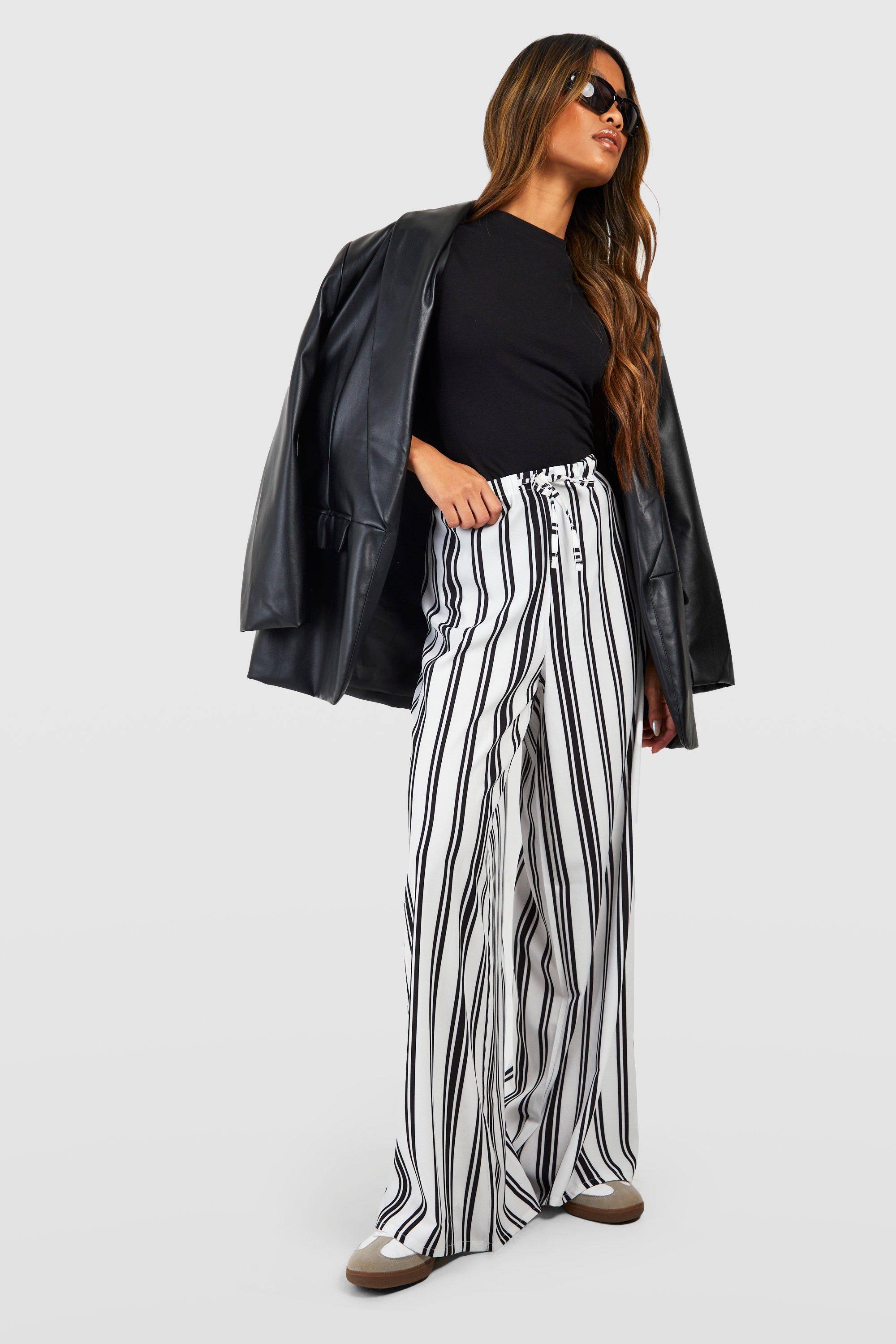 Stripe Wide Leg Floaty Pants