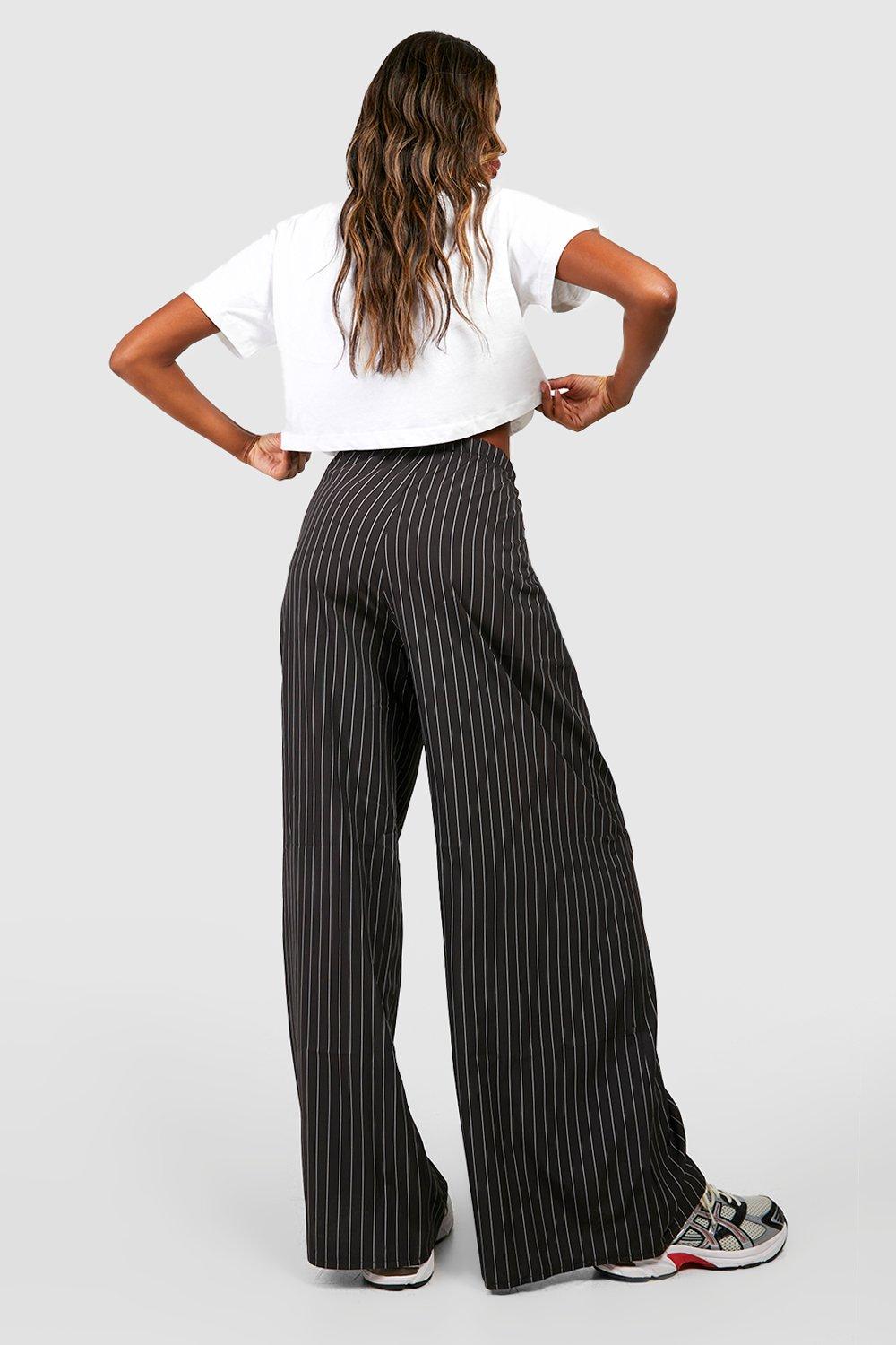 Stripe Wide Leg Floaty Pants