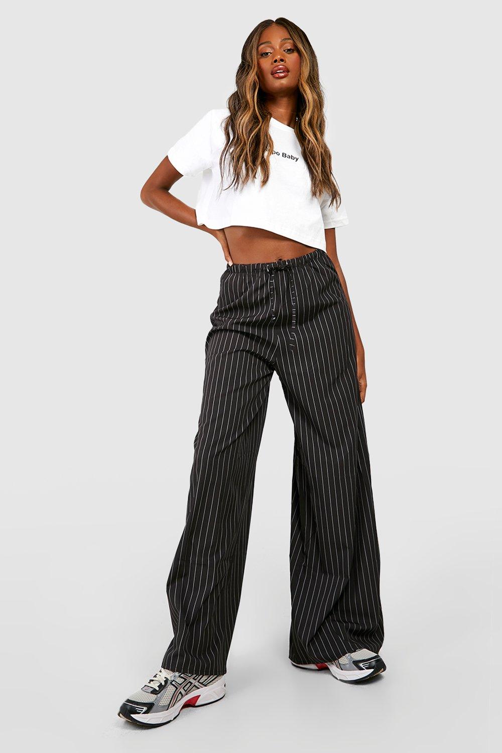 Women's Stripe Wide Leg Floaty Trousers