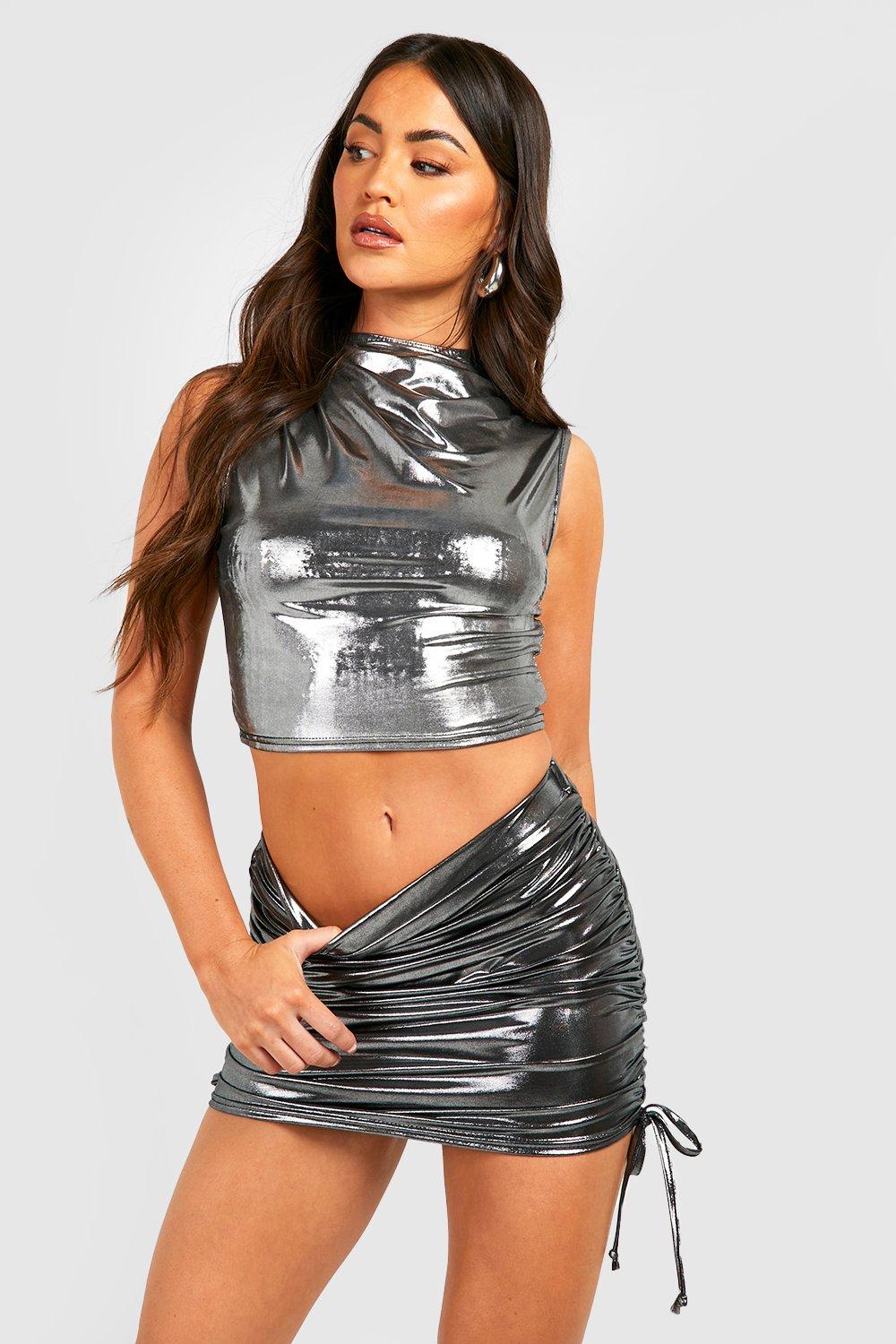 Metallic on sale color skirt