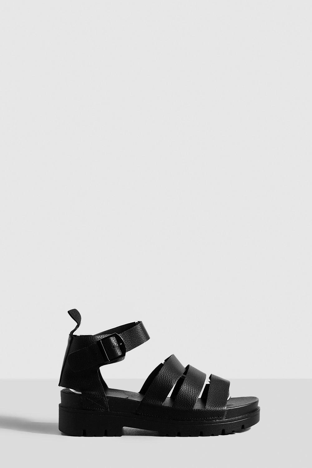 Triple Strap Chunky Sandals boohoo DK