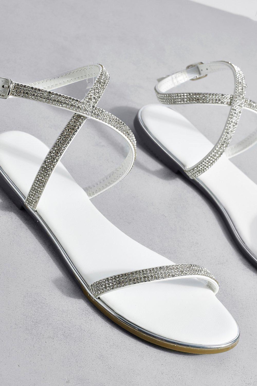 Flat sparkle online sandals