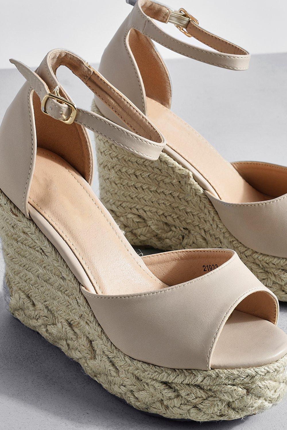 Open toe wedges on sale with ankle strap