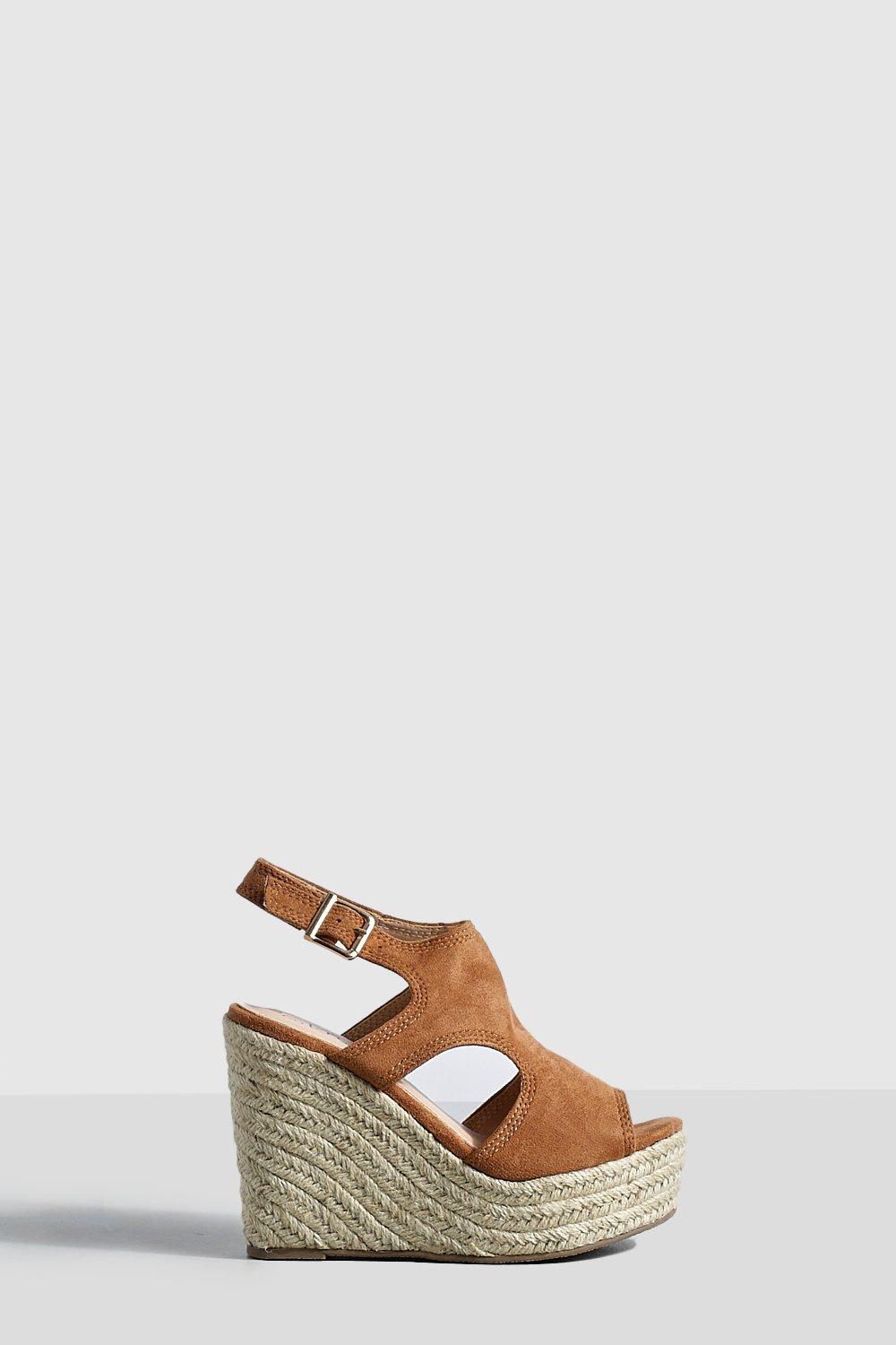 Wide width hotsell peep toe wedge