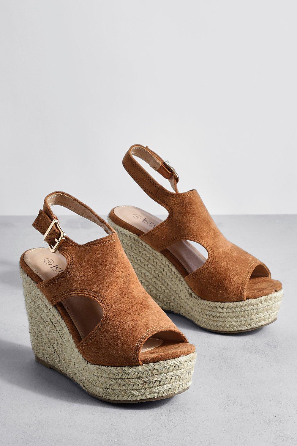 Suede best sale platform wedges