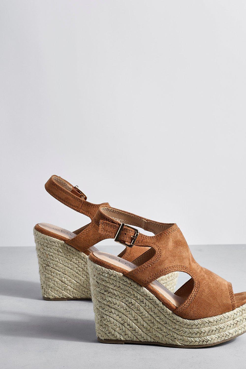 Cut out wedge on sale sandals