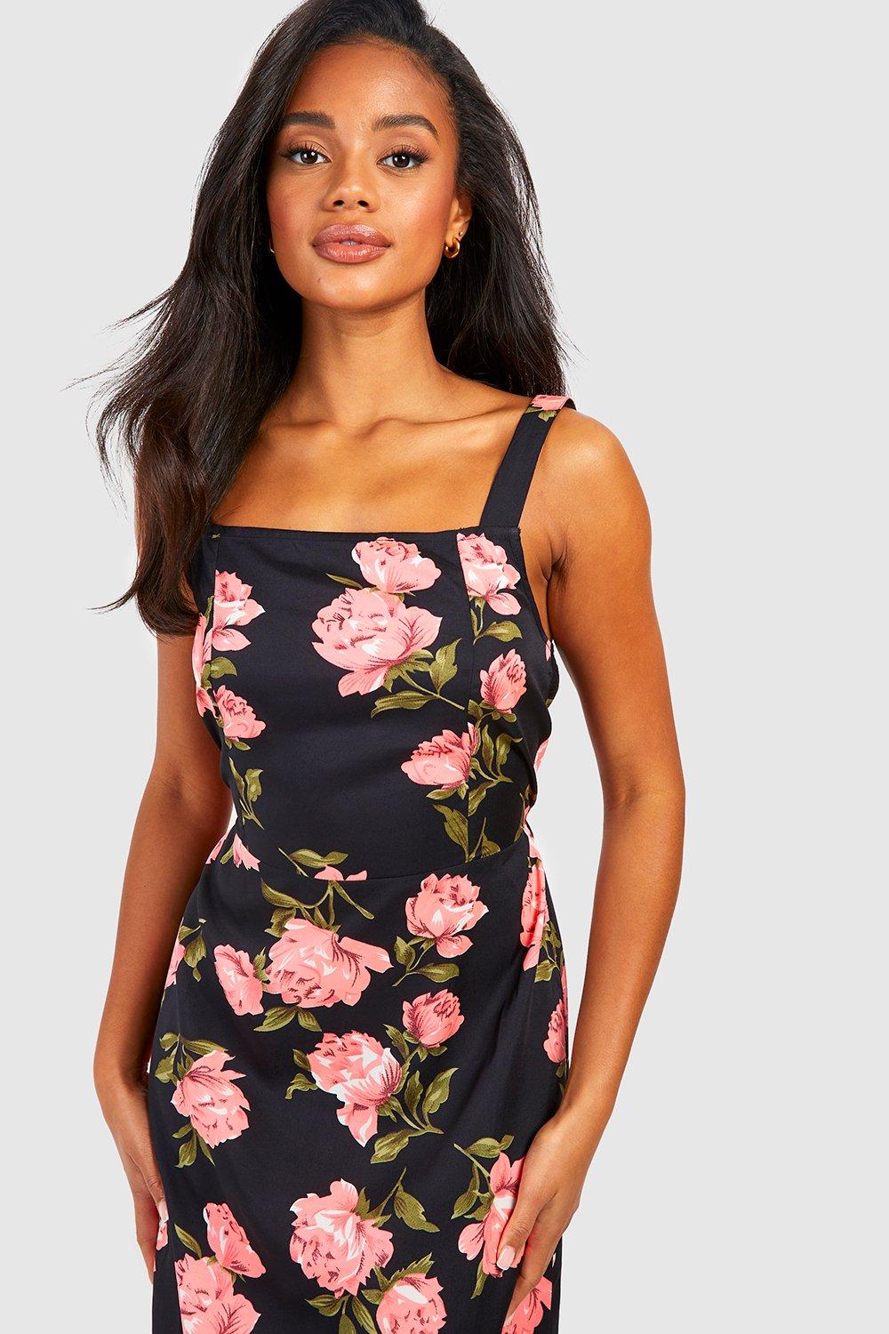 Floral bodycon cheap maxi dress