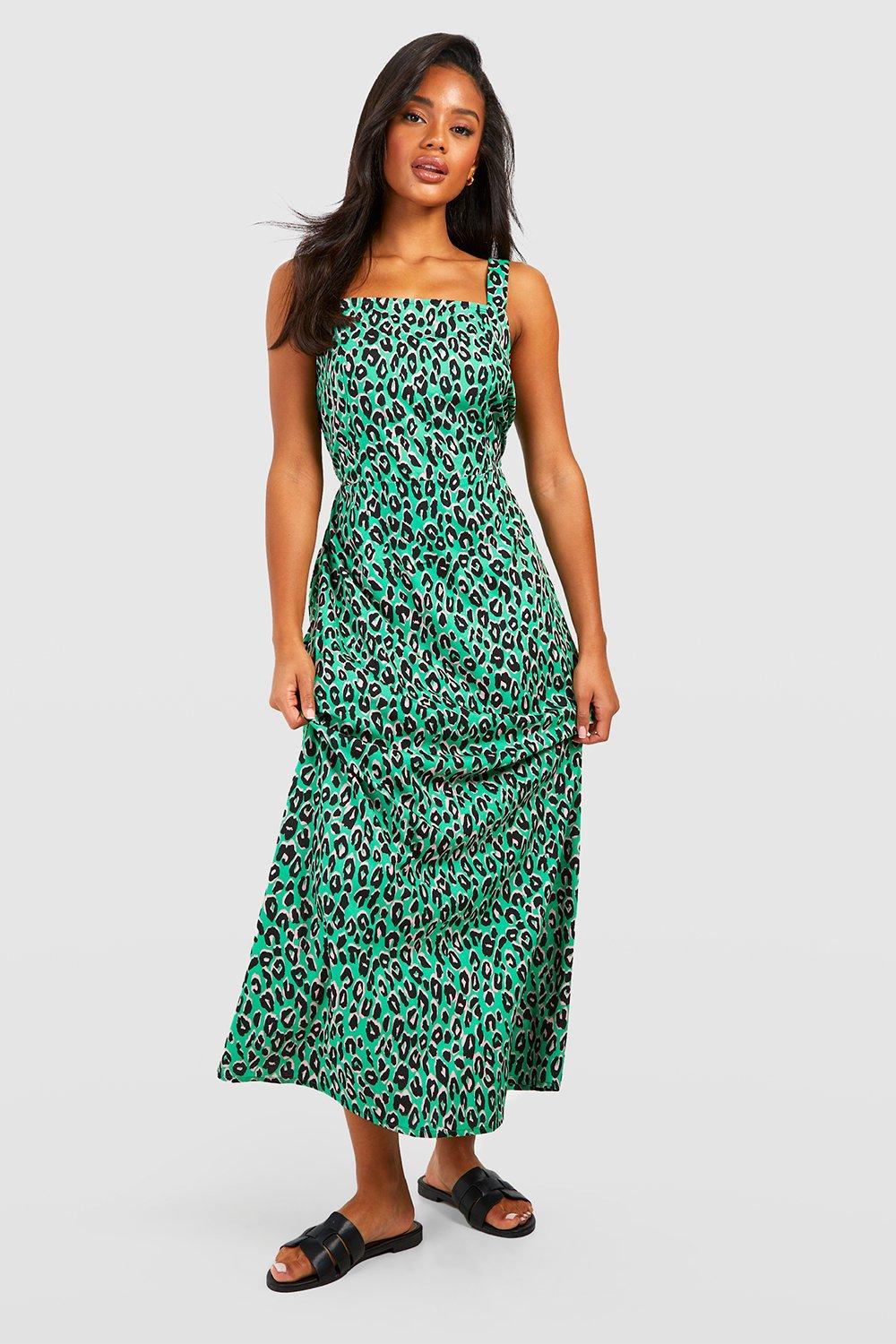 Boohoo leopard print 2025 maxi dress