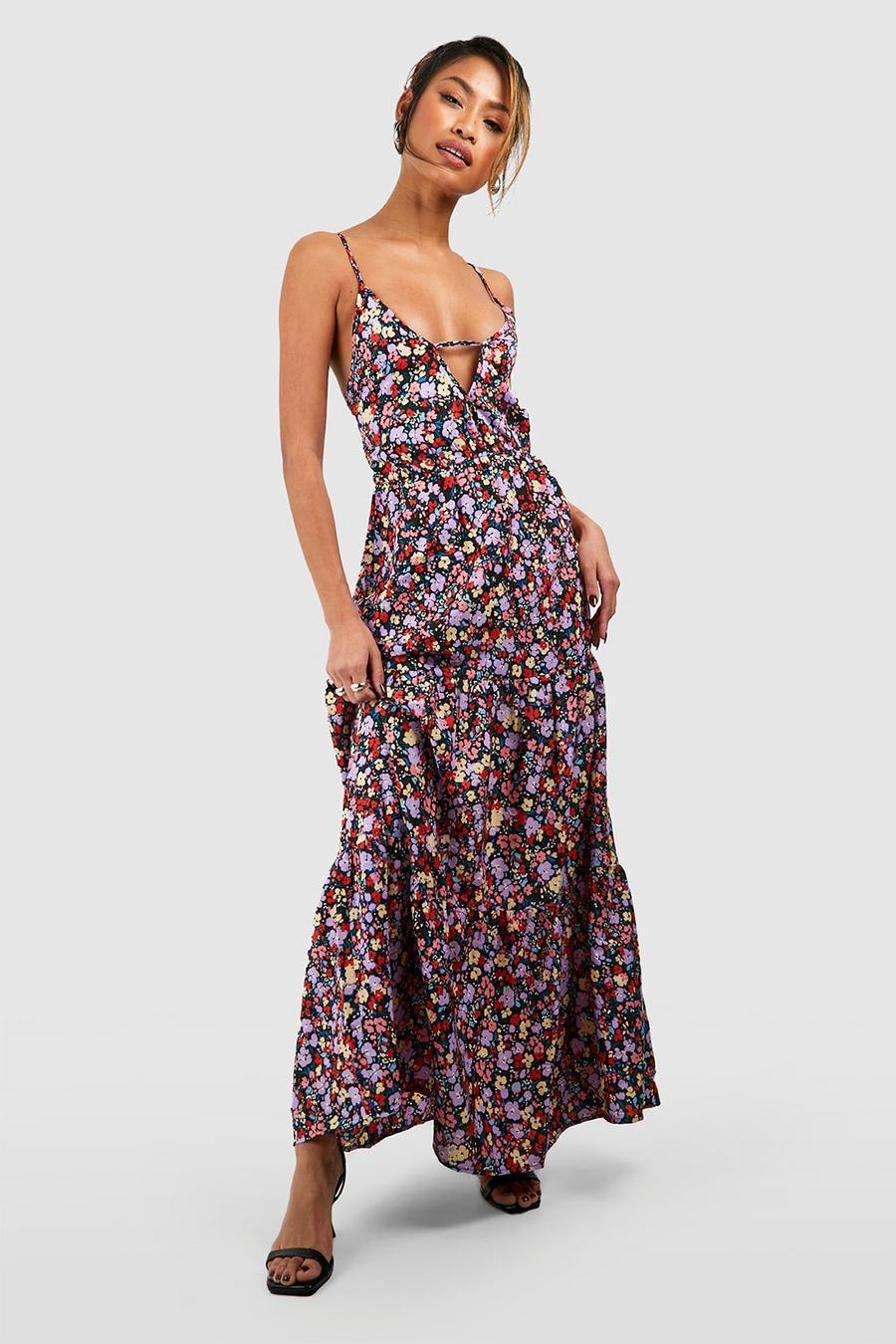 Women's Floral Strappy Maxi Dress | Boohoo UK