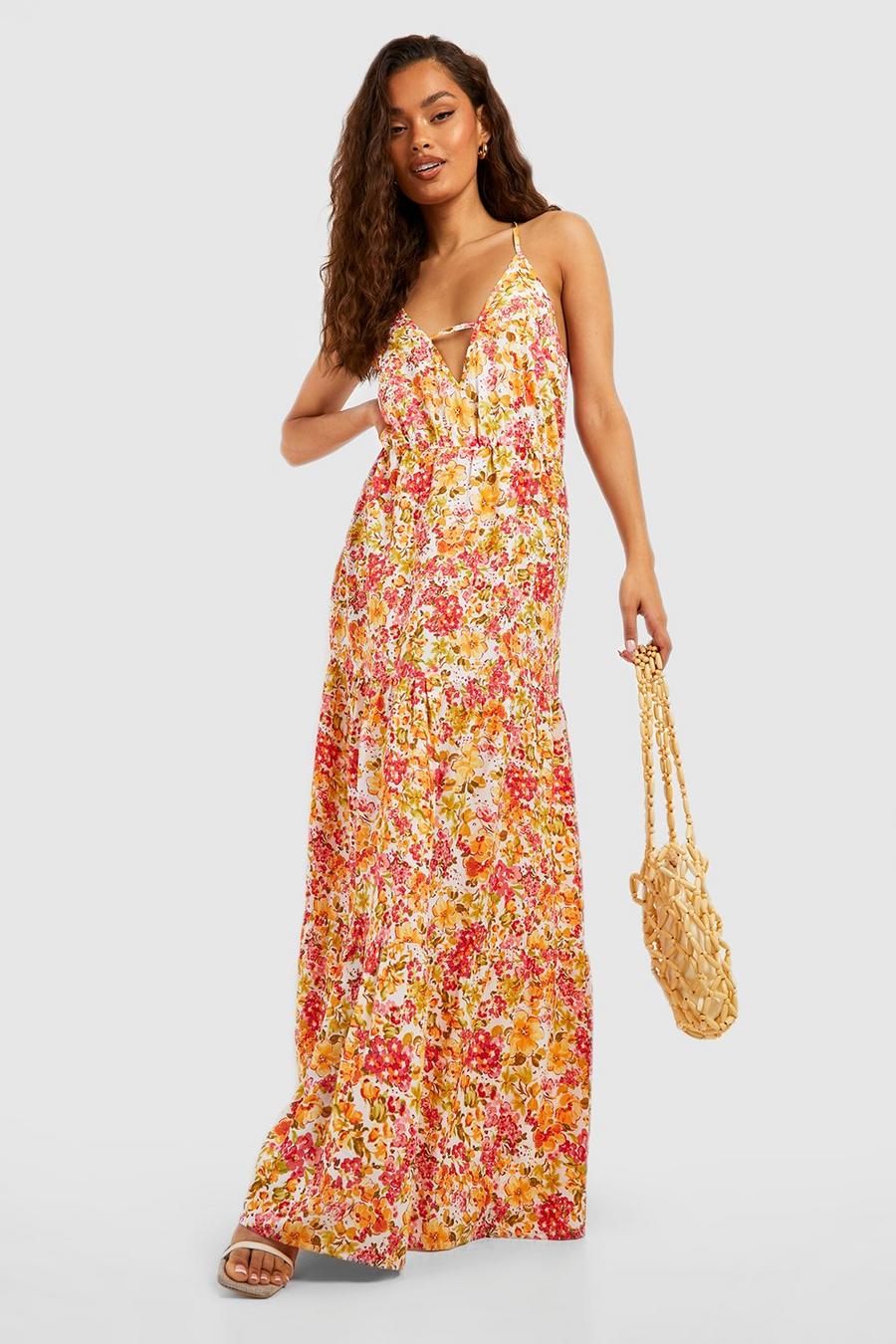 Floral Strappy Maxi Dress image number 1