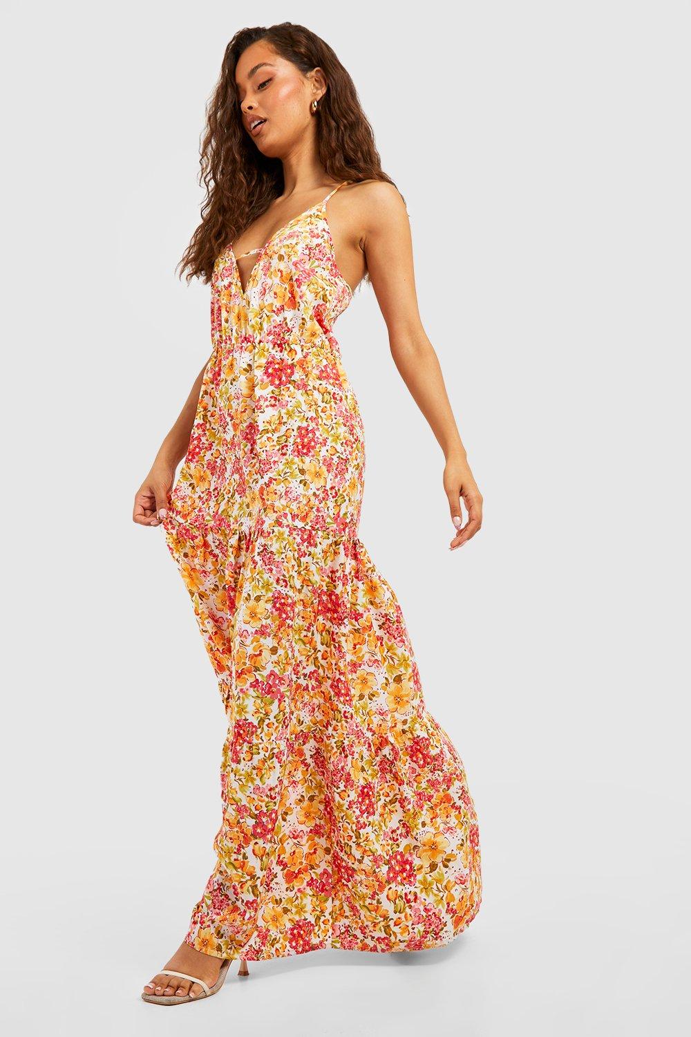 Floral Strappy Maxi Dress