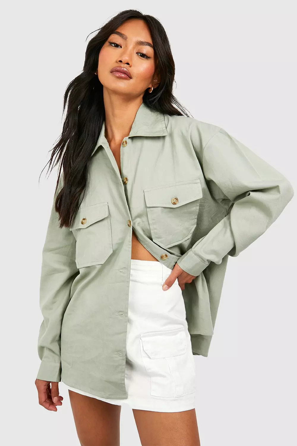 Sage Utility Pocket Long Sleeve Shirt alternative image