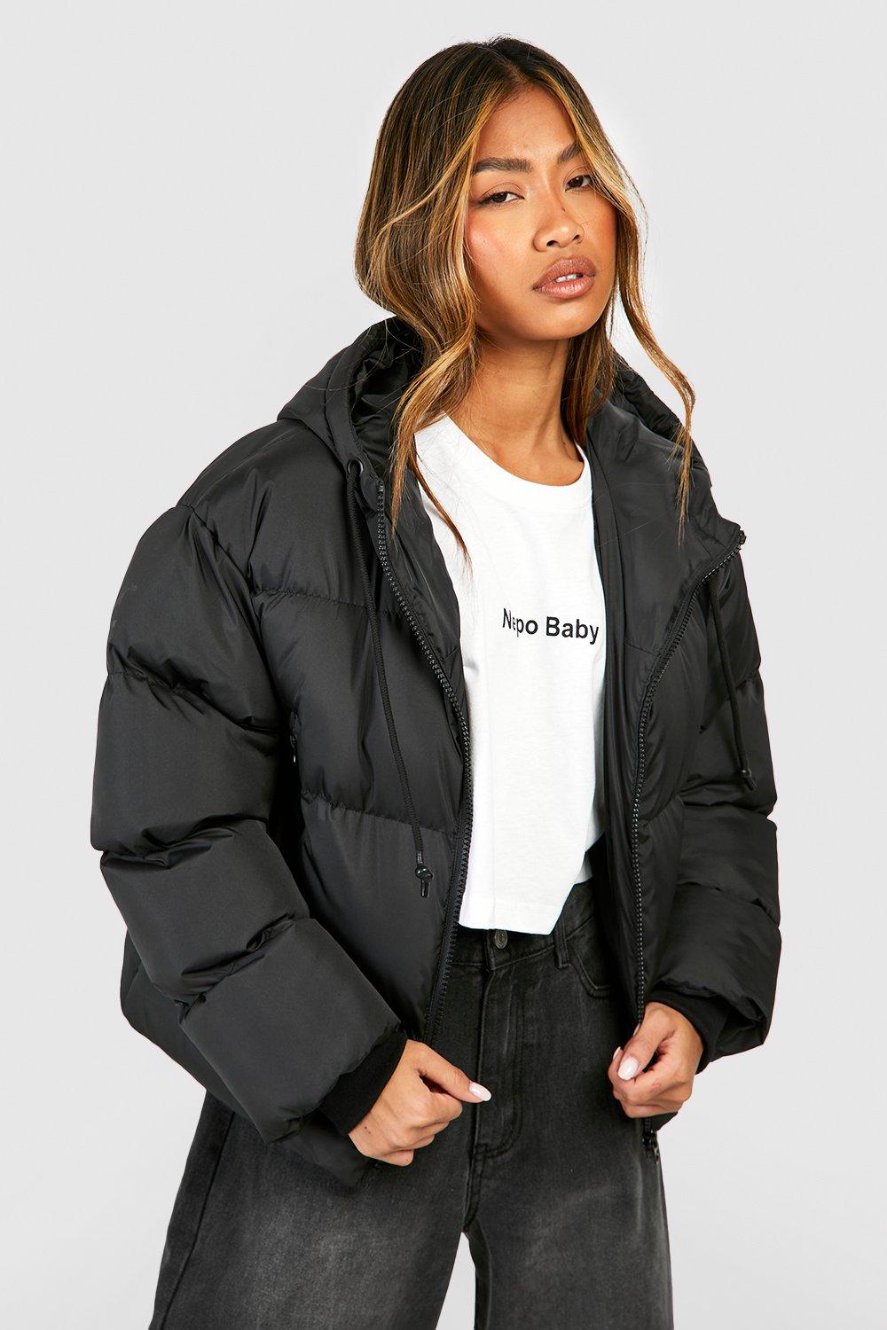 Fashion boohoo wrap duvet coat