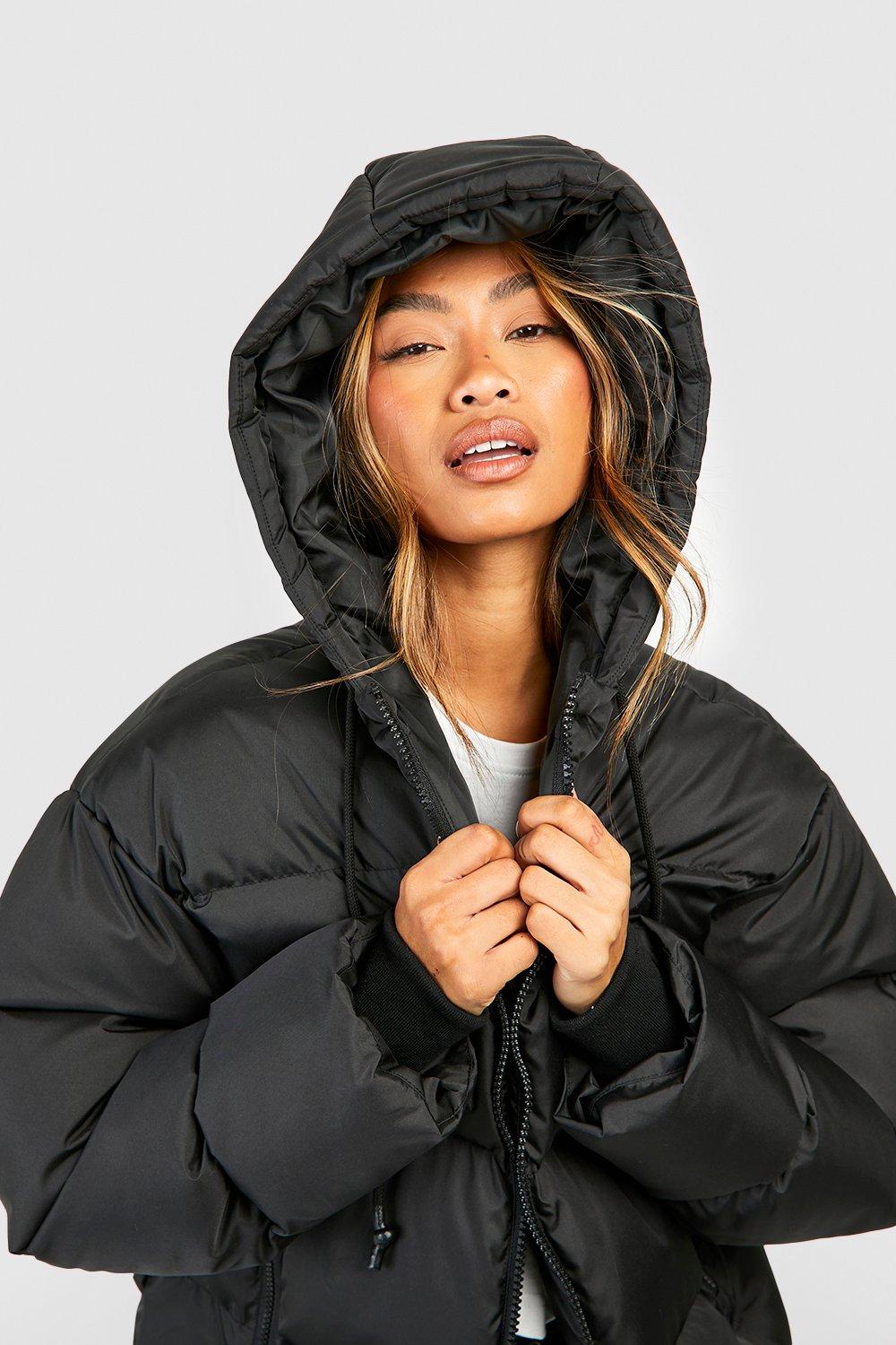 Hooded Padded Puffer Jacket boohoo