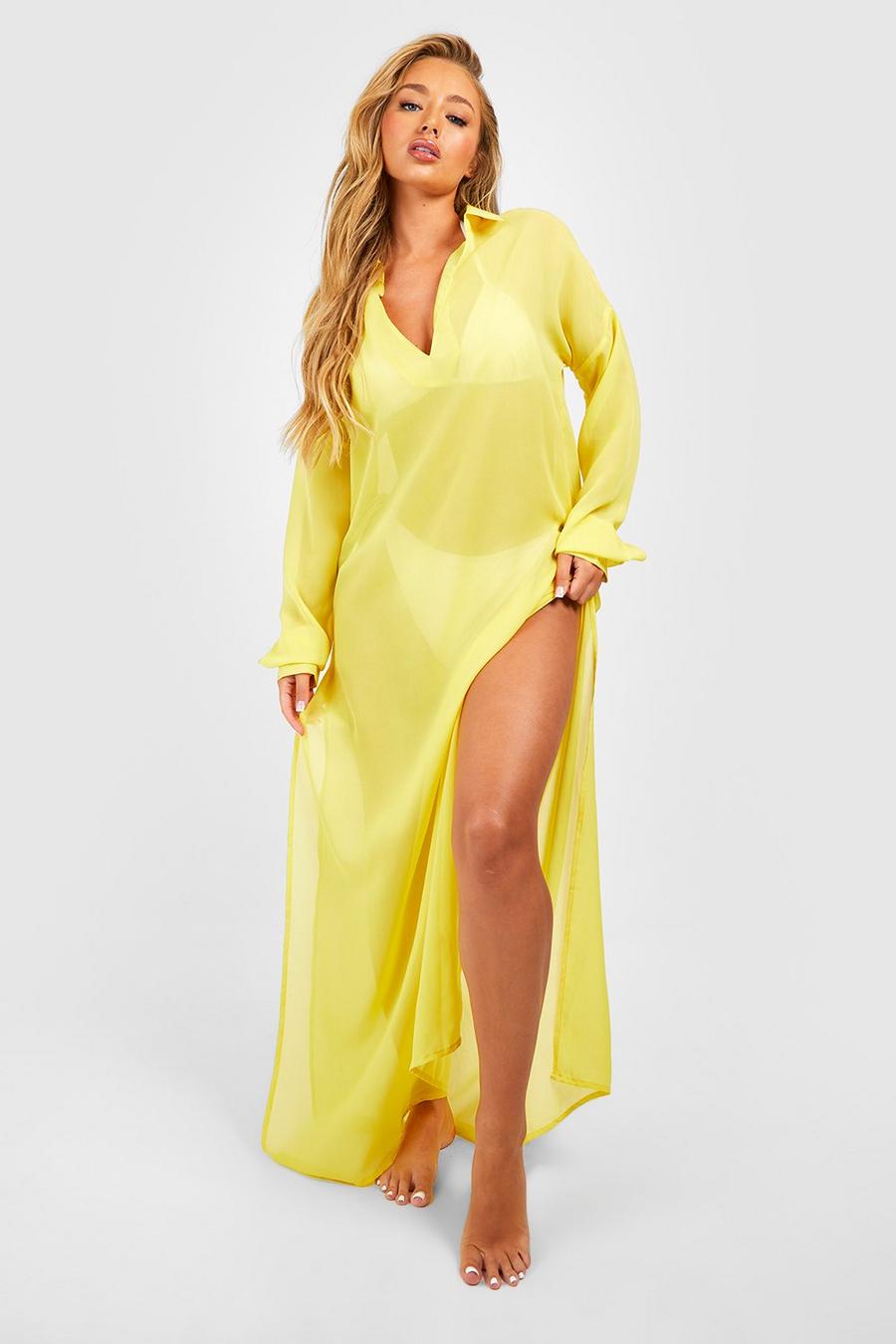 Chartreuse Essentials Beach Maxi Tunic image number 1