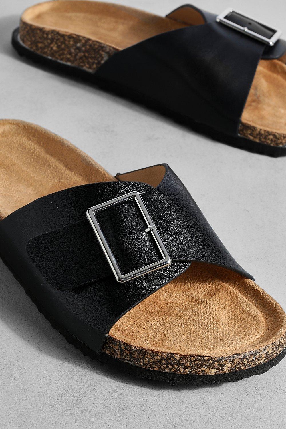 Single sales buckle sandals