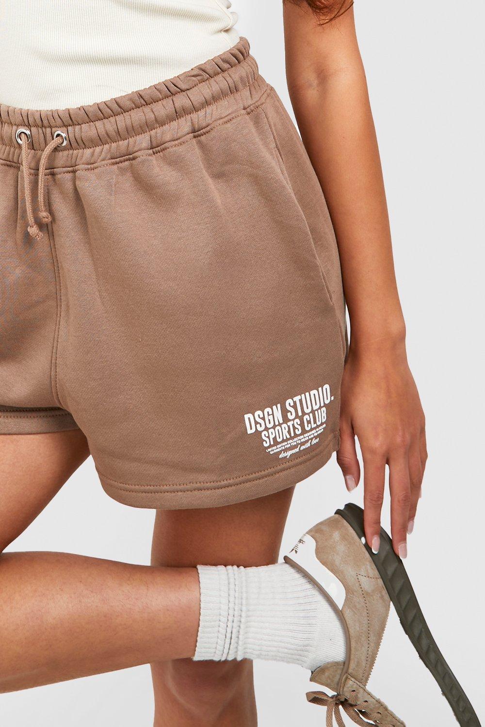 Beige sweat hot sale shorts