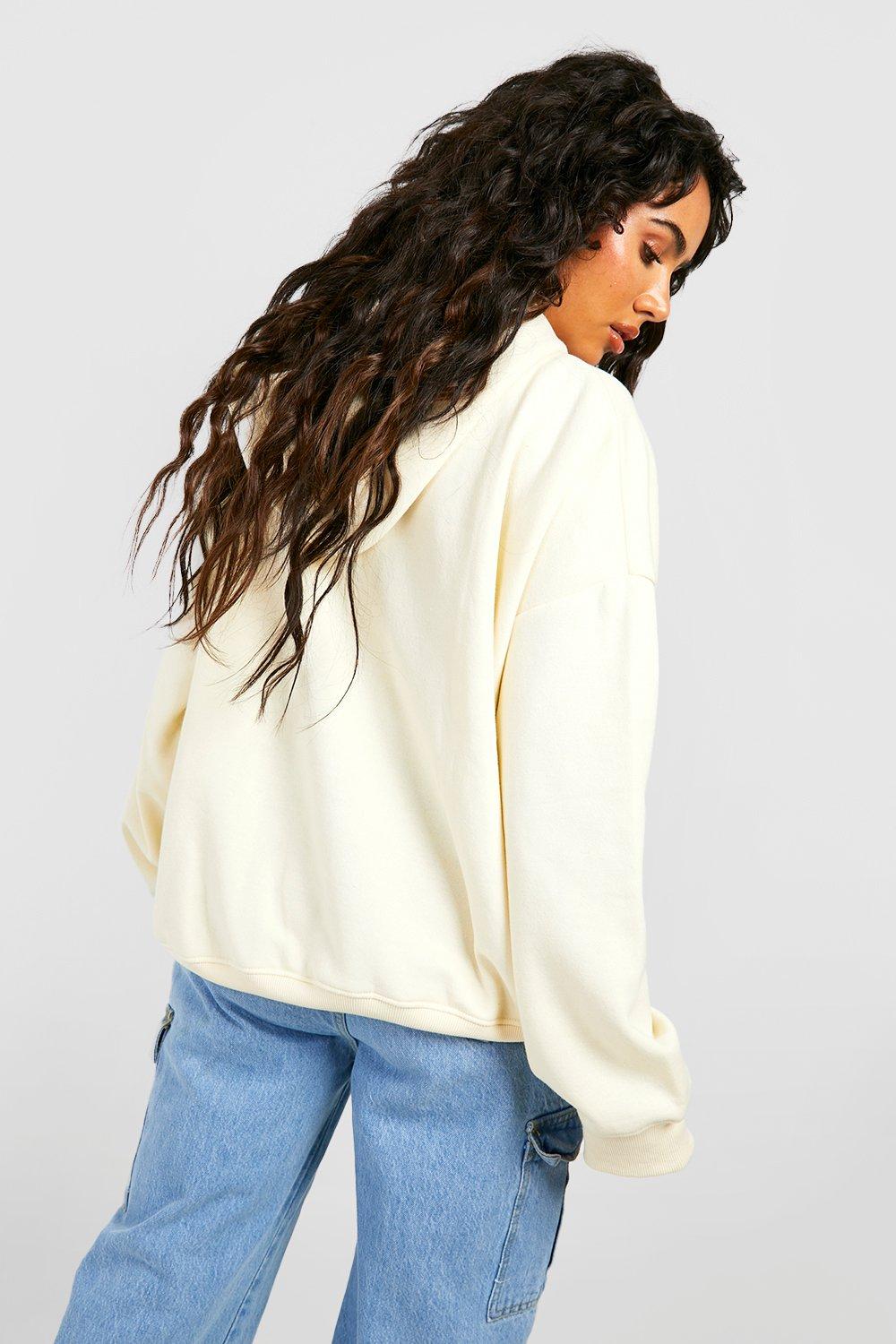 ASOS Design Oversized Hoodie with Los Angeles Graphic in cream-White