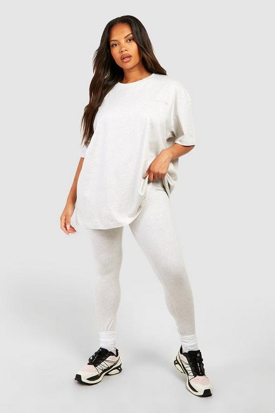 Oversized T-shirt Leggings Set (Light Grey) – S. Nicole Collections