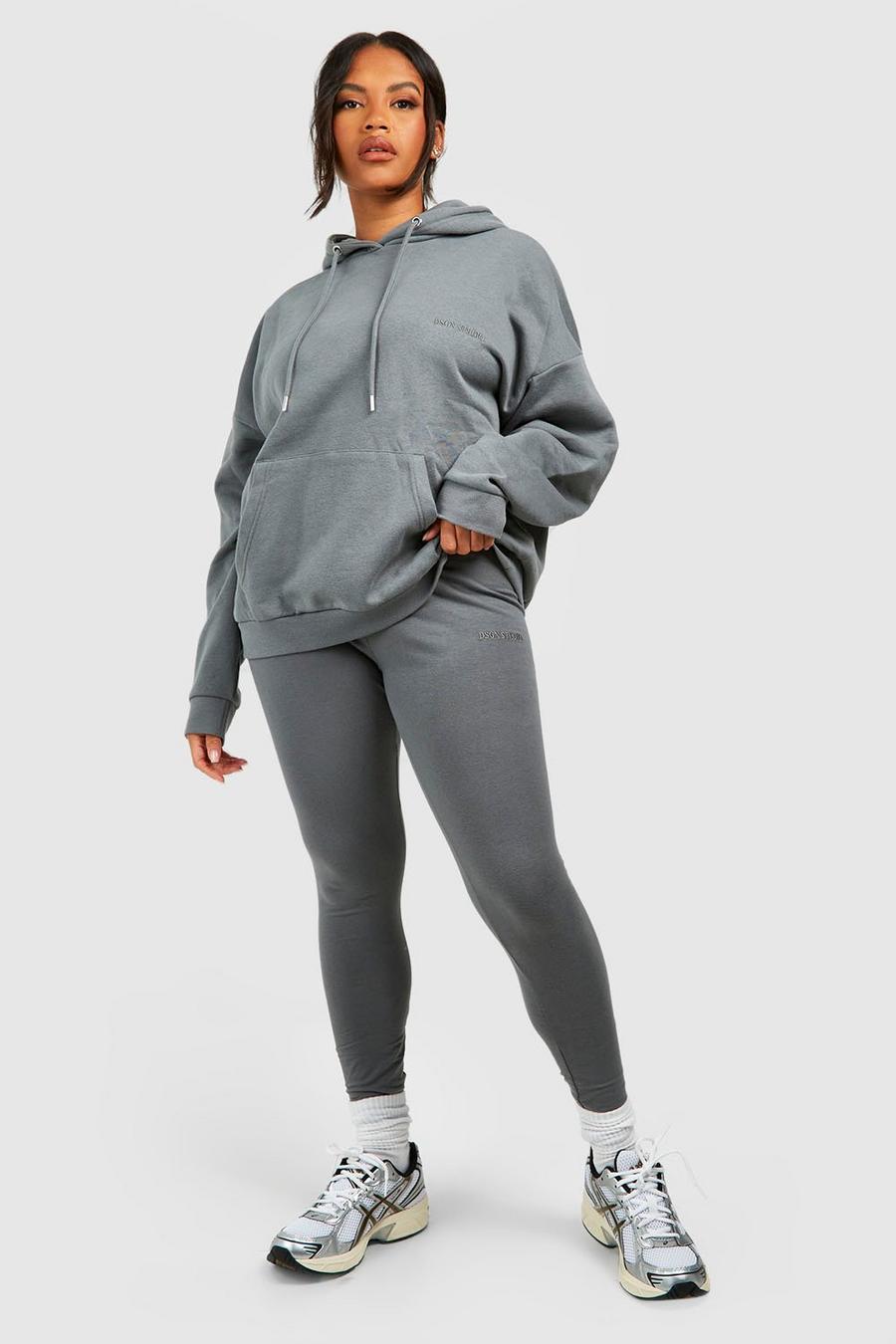 Charcoal Plus Hoodie And Legging Set image number 1