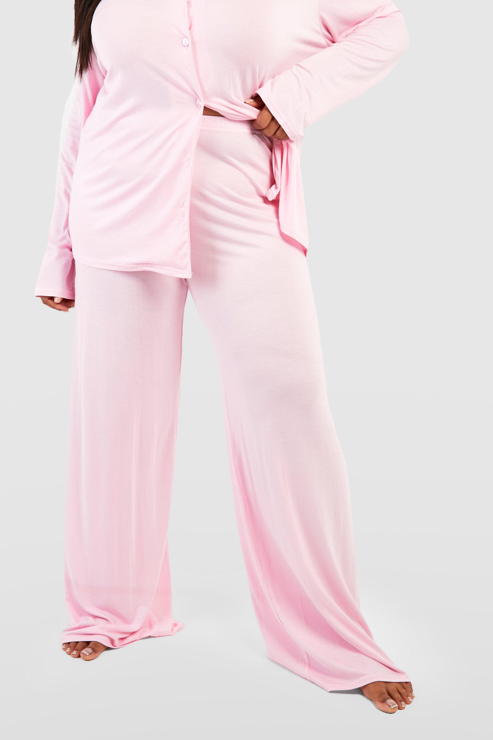 Women's Peached Jersey Wide Leg Pyjama Trouser