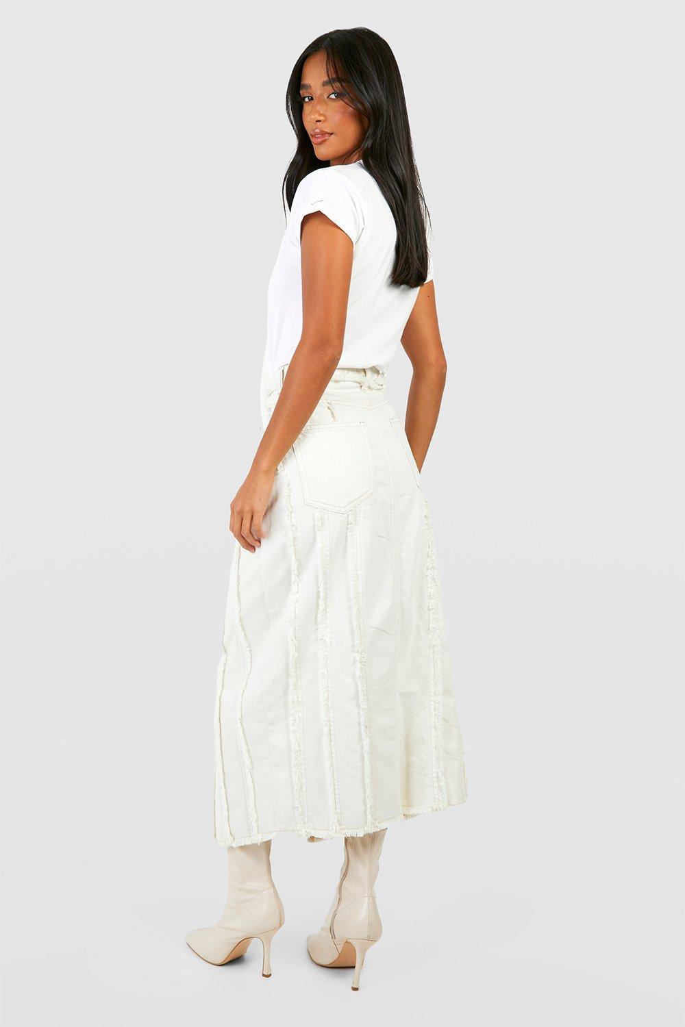 White linen skirt outlet petite