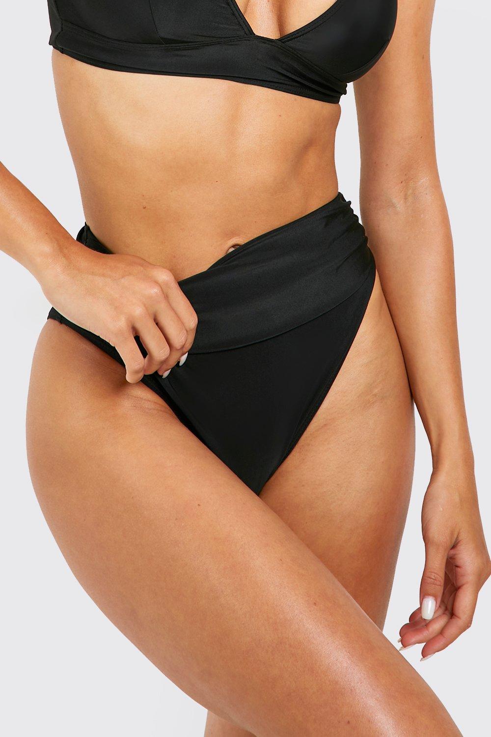 Women's Tummy Control Ruched High Waist Bikini Brief
