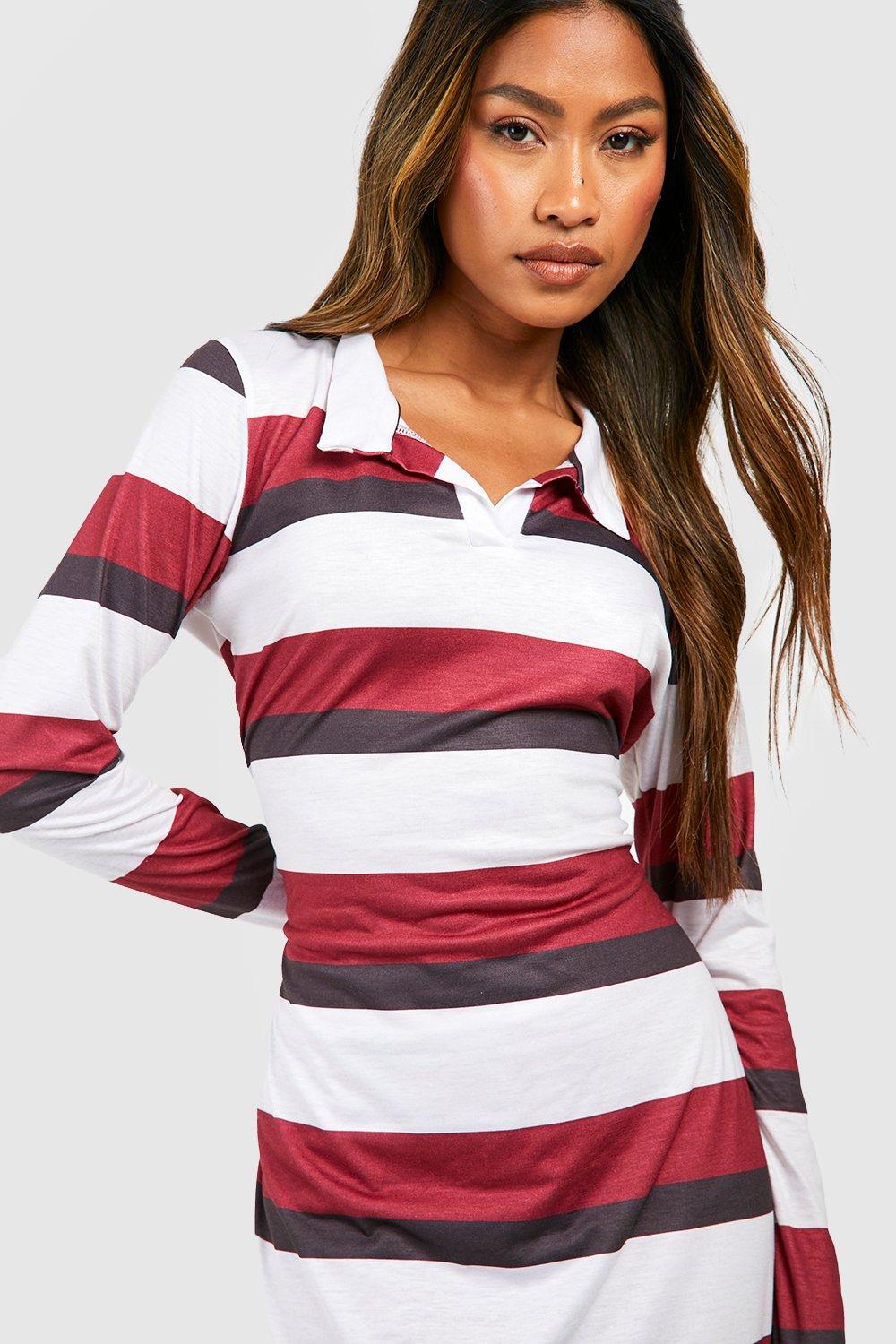 Striped dress outlet boohoo