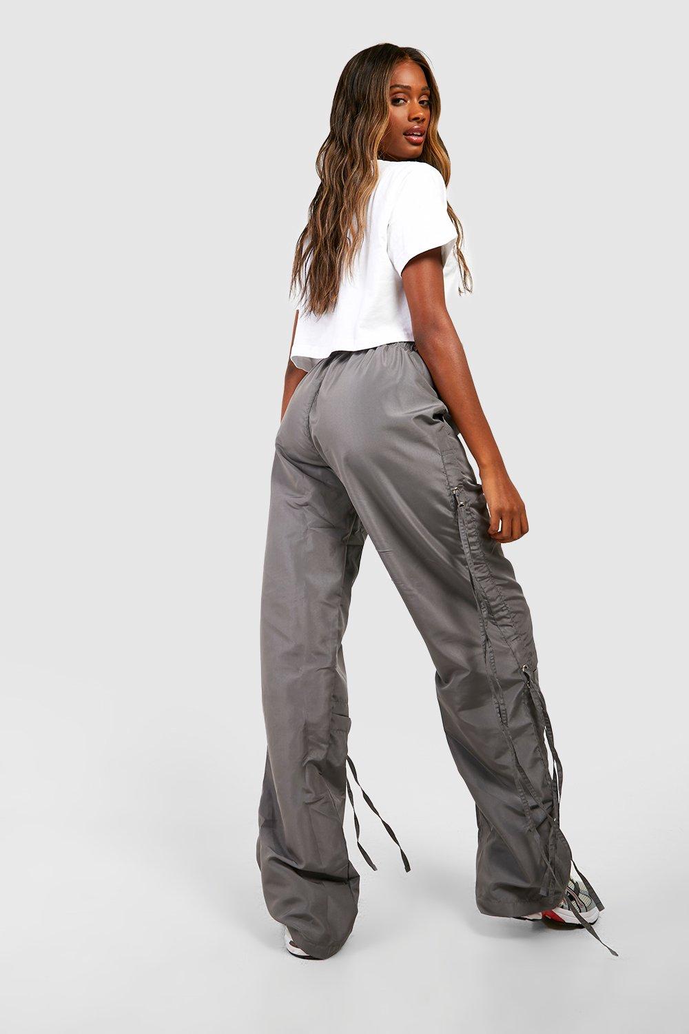 ruched hem pants