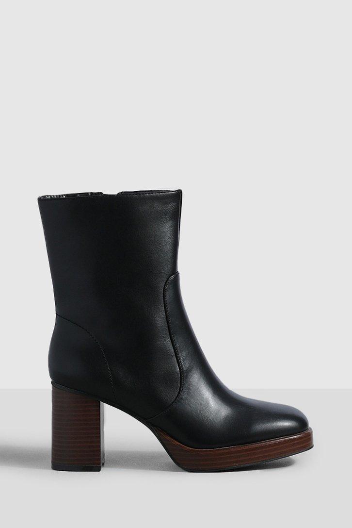 Platform on sale block boots