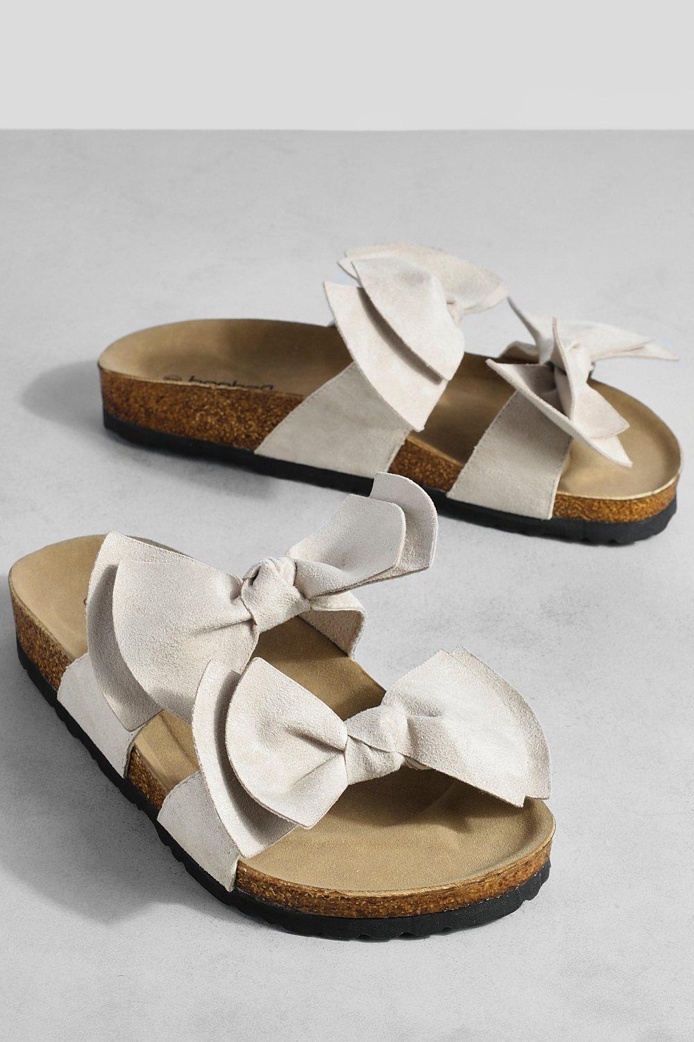 Bow on sale footbed sandals