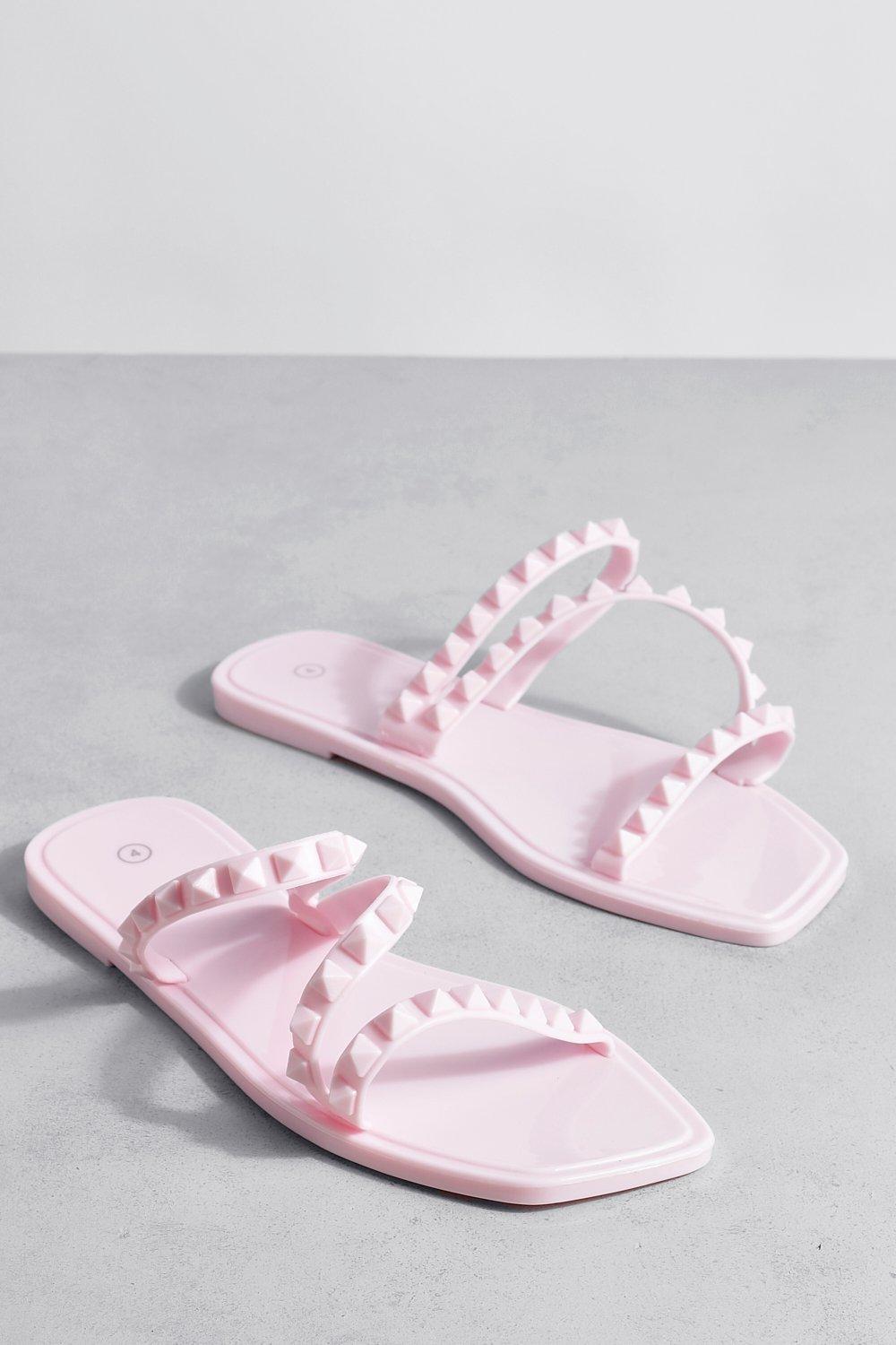 Pink deals studded sandals