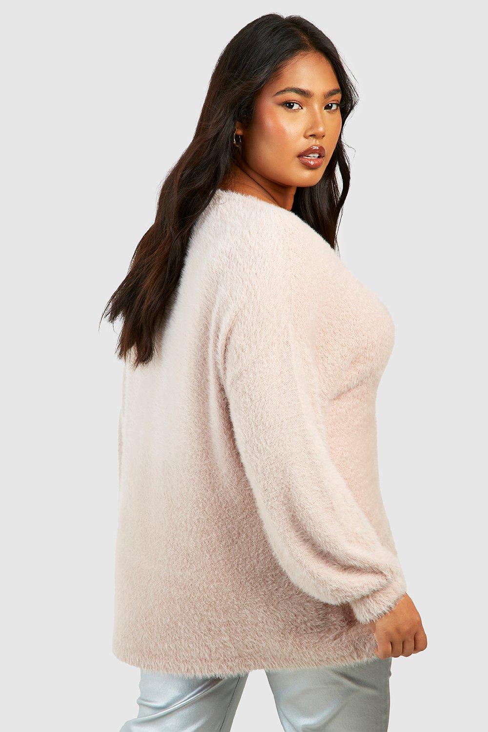 Plus size 2024 fluffy jumper