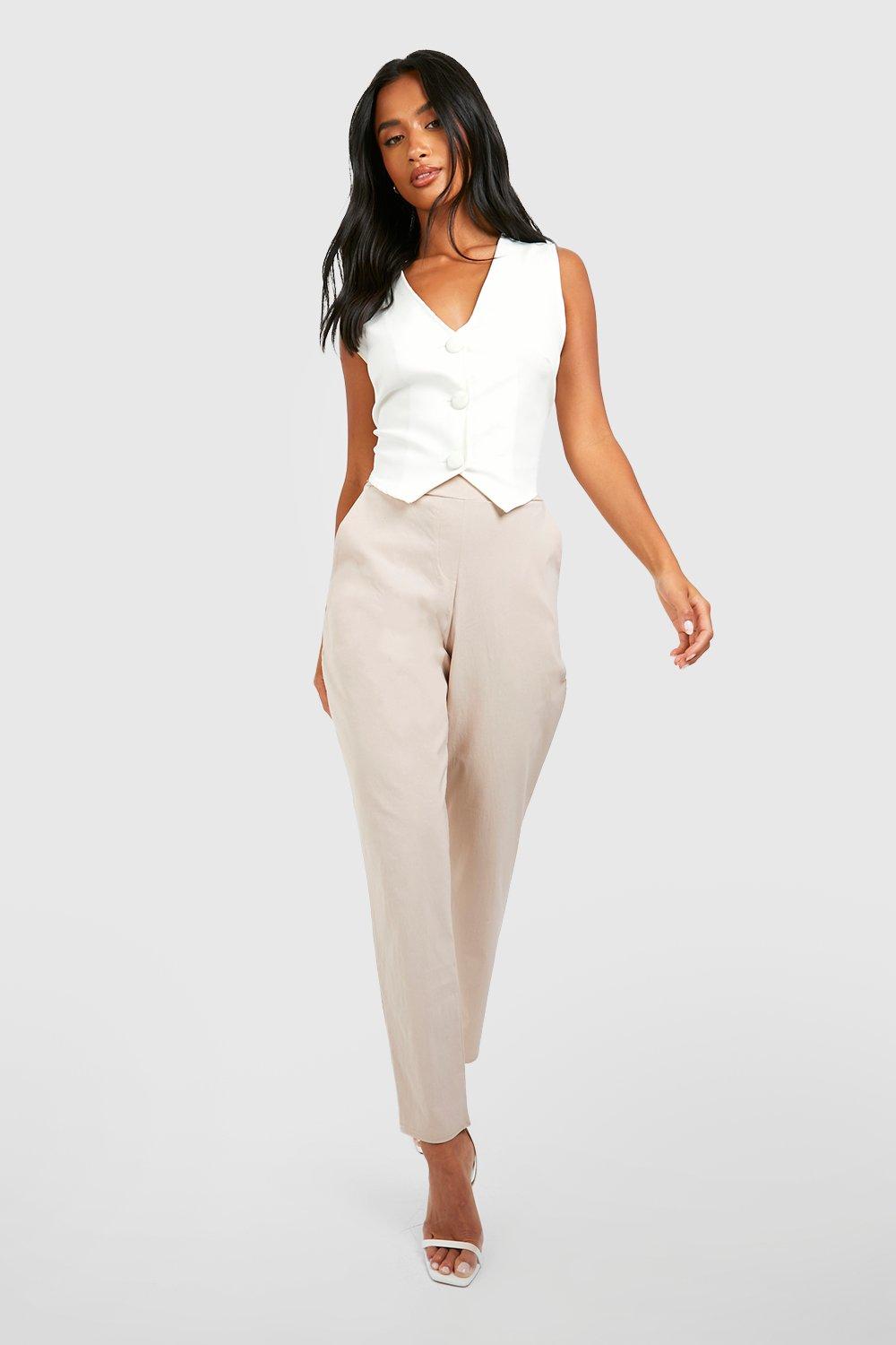 Women's petite clearance white dress pants